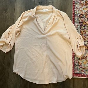 Calvin Klein cream dress blouse